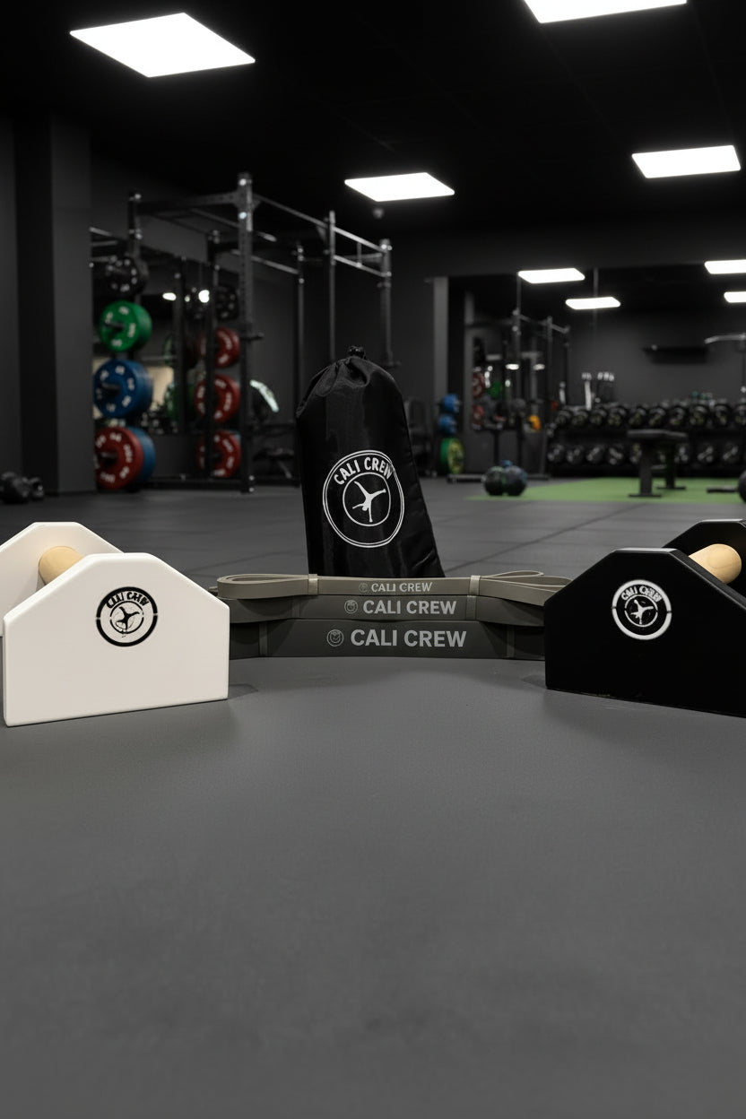 Simplistic Parallettes + Resistance Band 3-pack