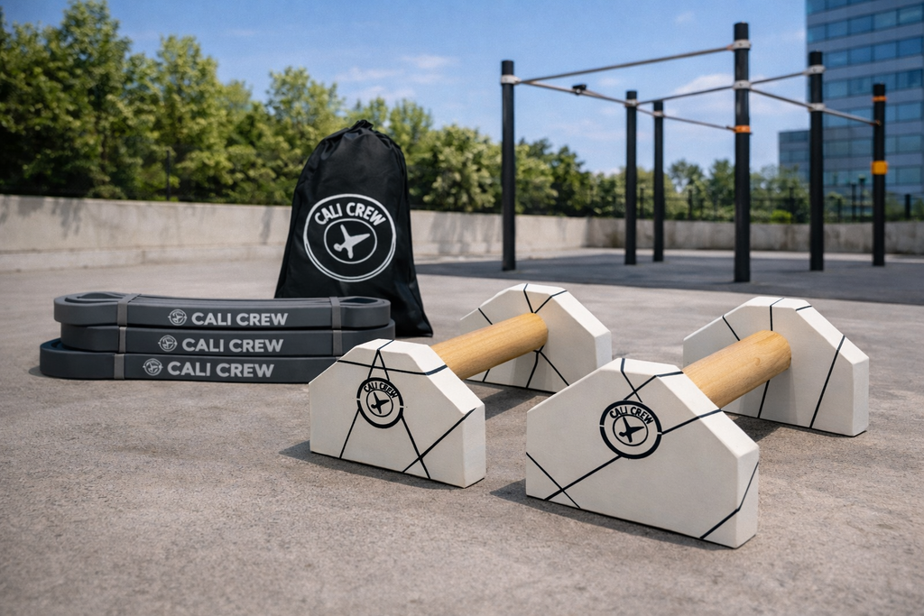 Linear Parallettes + Resistance Band 3-pack