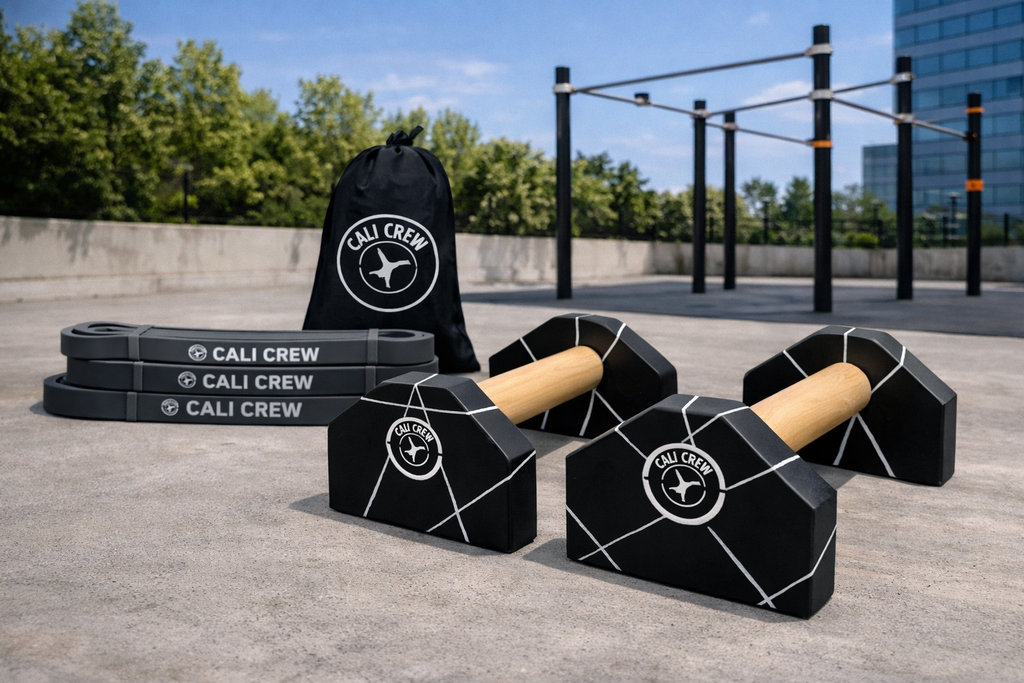 Linear Parallettes + Resistance Band 3-pack