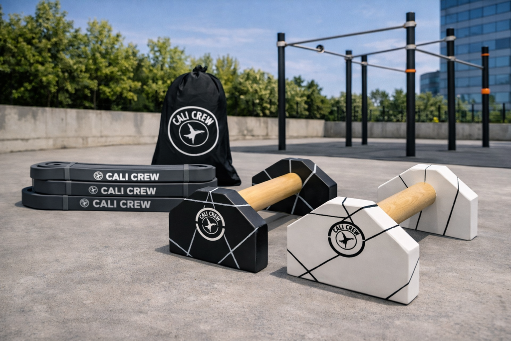 Linear Parallettes + Resistance Band 3-pack