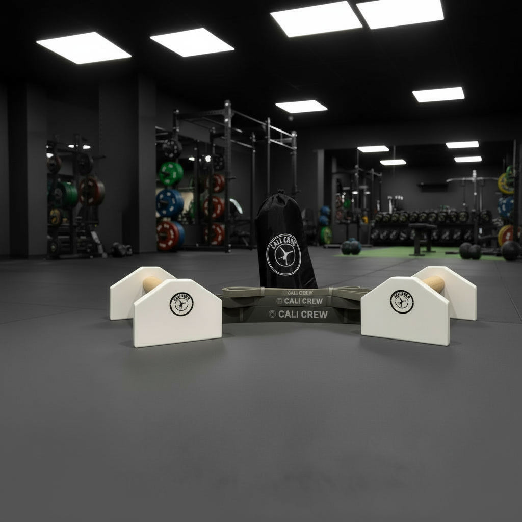 Simplistic Parallettes + Resistance Band 3-pack